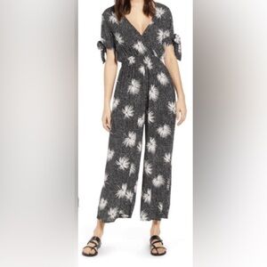 Billabong Black and White Wide Leg Jumpsuit